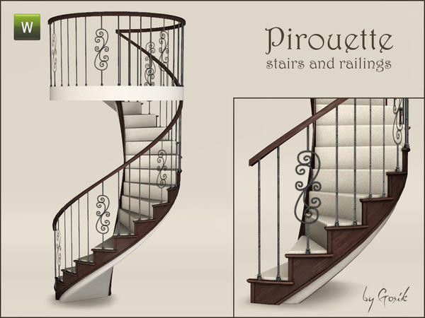 Best ideas about Sims 4 Spiral Staircase Mod
. Save or Pin Gosik s Pirouette spiral stairs and railings Now.