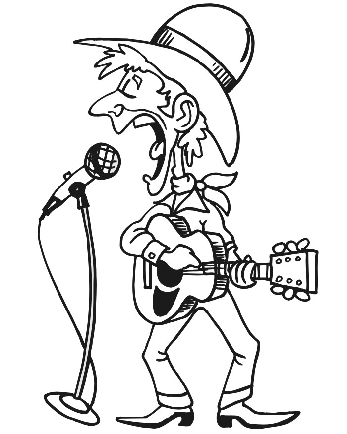 Singer Coloring Pages For Kids
 Singer Drawing at GetDrawings