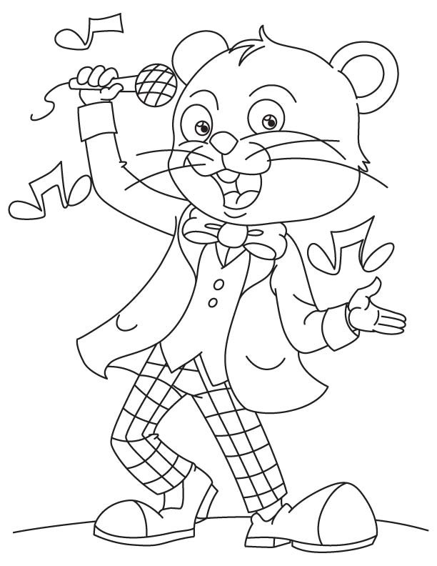 Singer Coloring Pages For Kids
 Singer Coloring Page For Kids Coloring Home