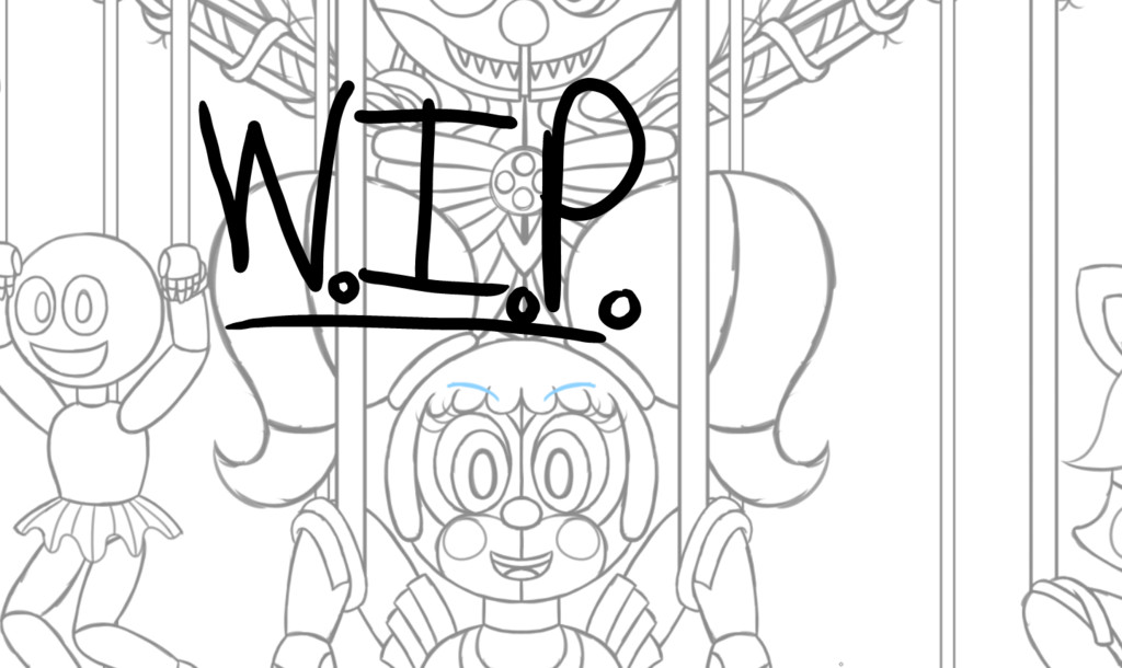 Sister Location Coloring Pages
 Sister Location Group Picture WIP by superpinkygirl101 on