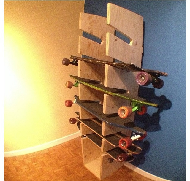 Skateboard Rack DIY
 22 best skate board racks images on Pinterest