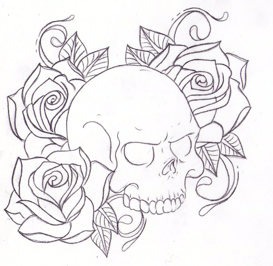 Best ideas about Skull And Roses Coloring Pages
. Save or Pin 13 Skull n Roses by Nevermore Ink on DeviantArt Now.