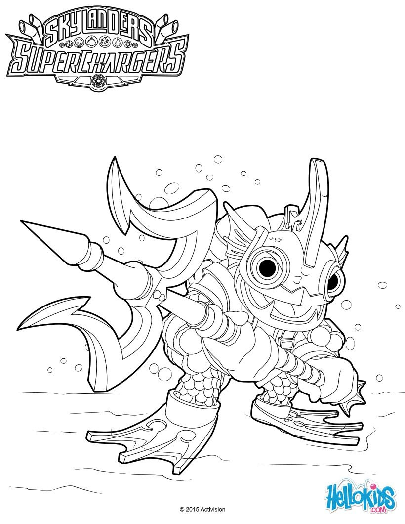 Skylander Supercharger Coloring Pages
 Gill grunt coloring pages Hellokids