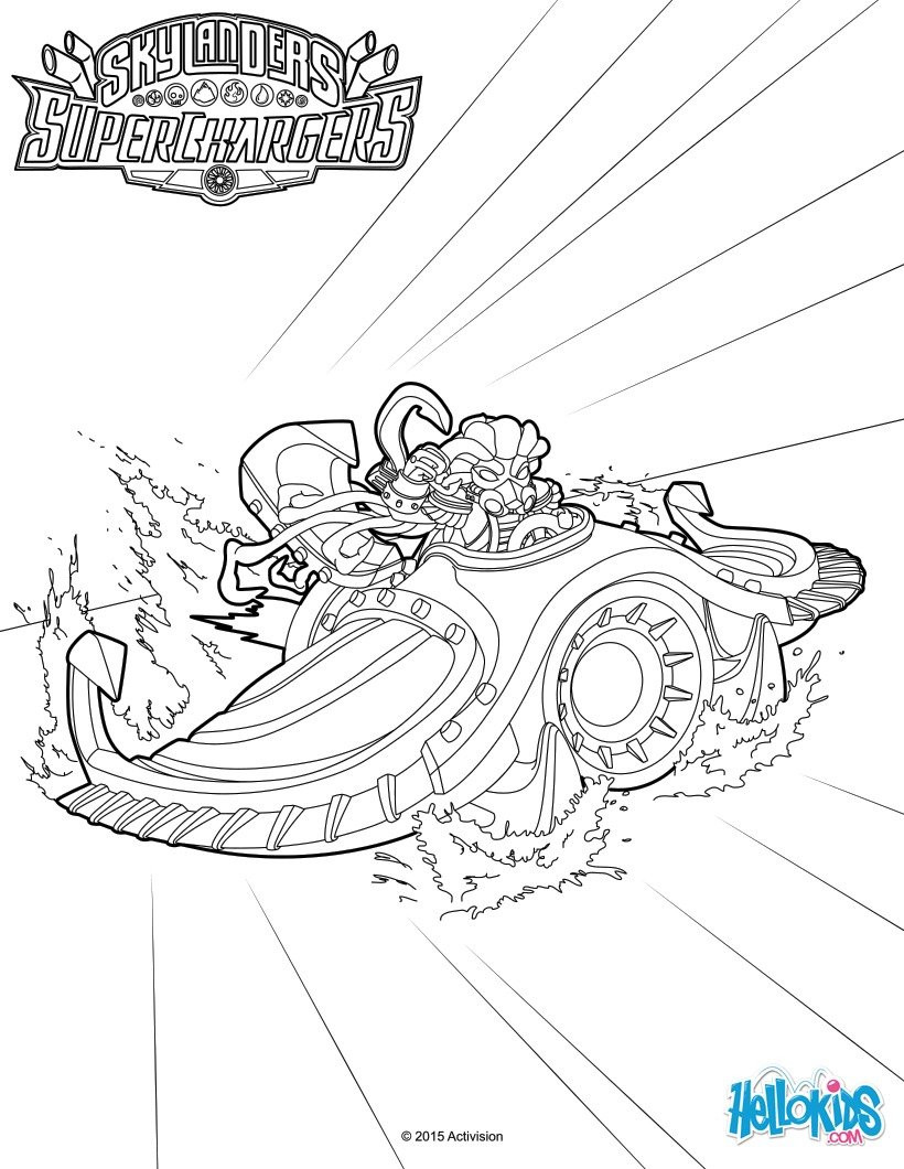 Skylander Supercharger Coloring Pages
 Sea shadow coloring pages Hellokids