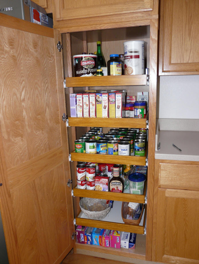 Best ideas about Slide Out Pantry
. Save or Pin Kitchen pantry cabinet pull out shelf storage sliding shelves Now.