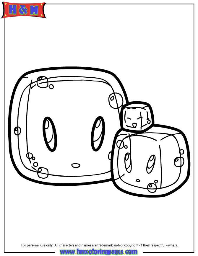Slime Coloring Pages
 Slime Cubes Coloring Page