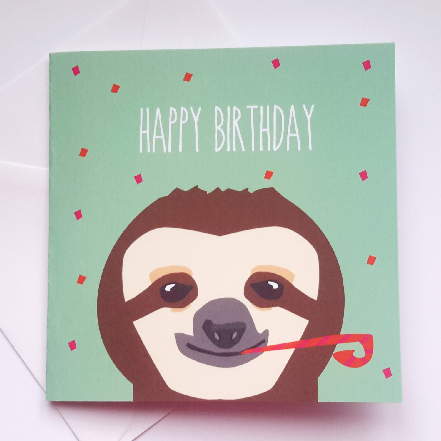 Sloth Birthday Card
 Sloth Birthday Card Happy Birthday Sloth Card