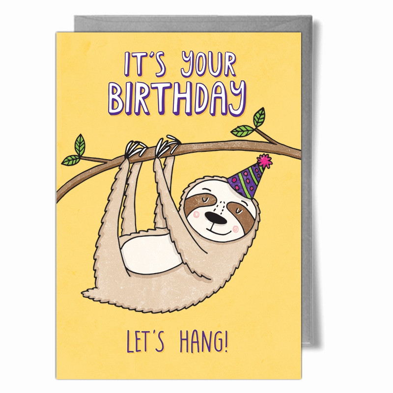 Sloth Birthday Card
 Sloth Birthday Card Beautiful Portfolio – Katie Ruby