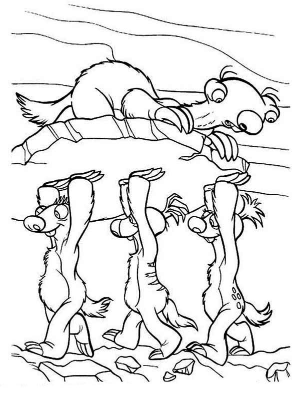 Sloth Coloring Sheets For Boys
 Ice Age Free Colouring Pages