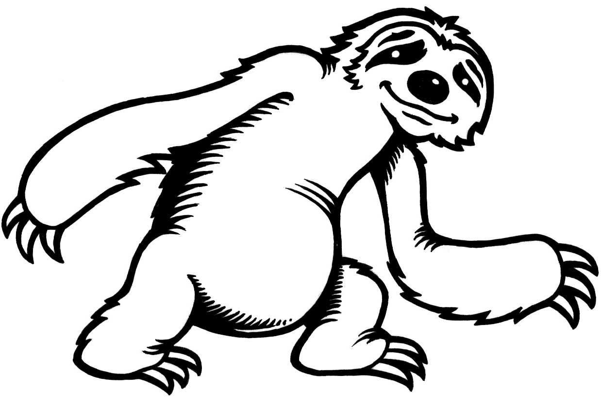 Sloth Coloring Sheets For Boys
 Jeffery and Sloth col