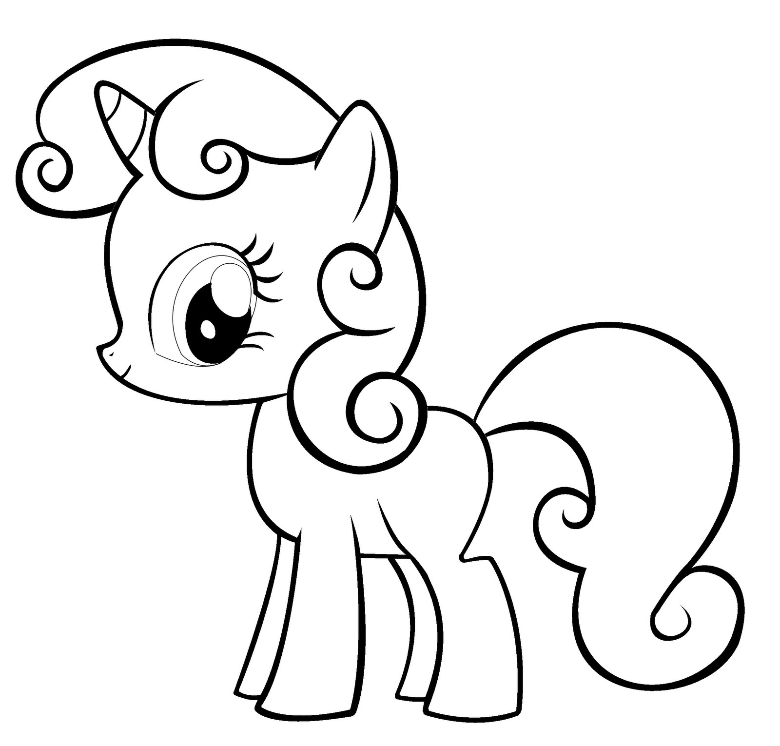 Small Coloring Pages For Kids
 Free Printable My Little Pony Coloring Pages For Kids