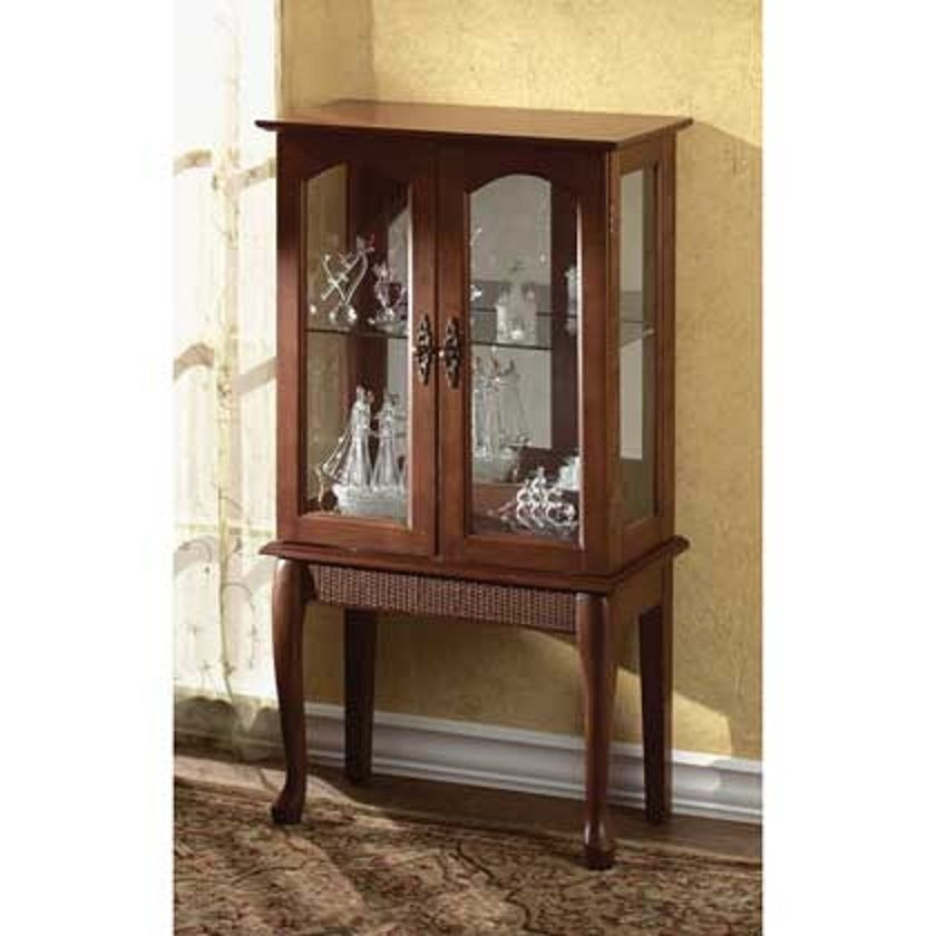 Best ideas about Small Curio Cabinet
. Save or Pin Victorian glass door curio display Wood End side Table Now.