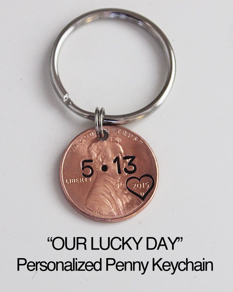 Small Gift Ideas For Girlfriend
 Penny keychain Anniversary t Gifts for men Boyfriend