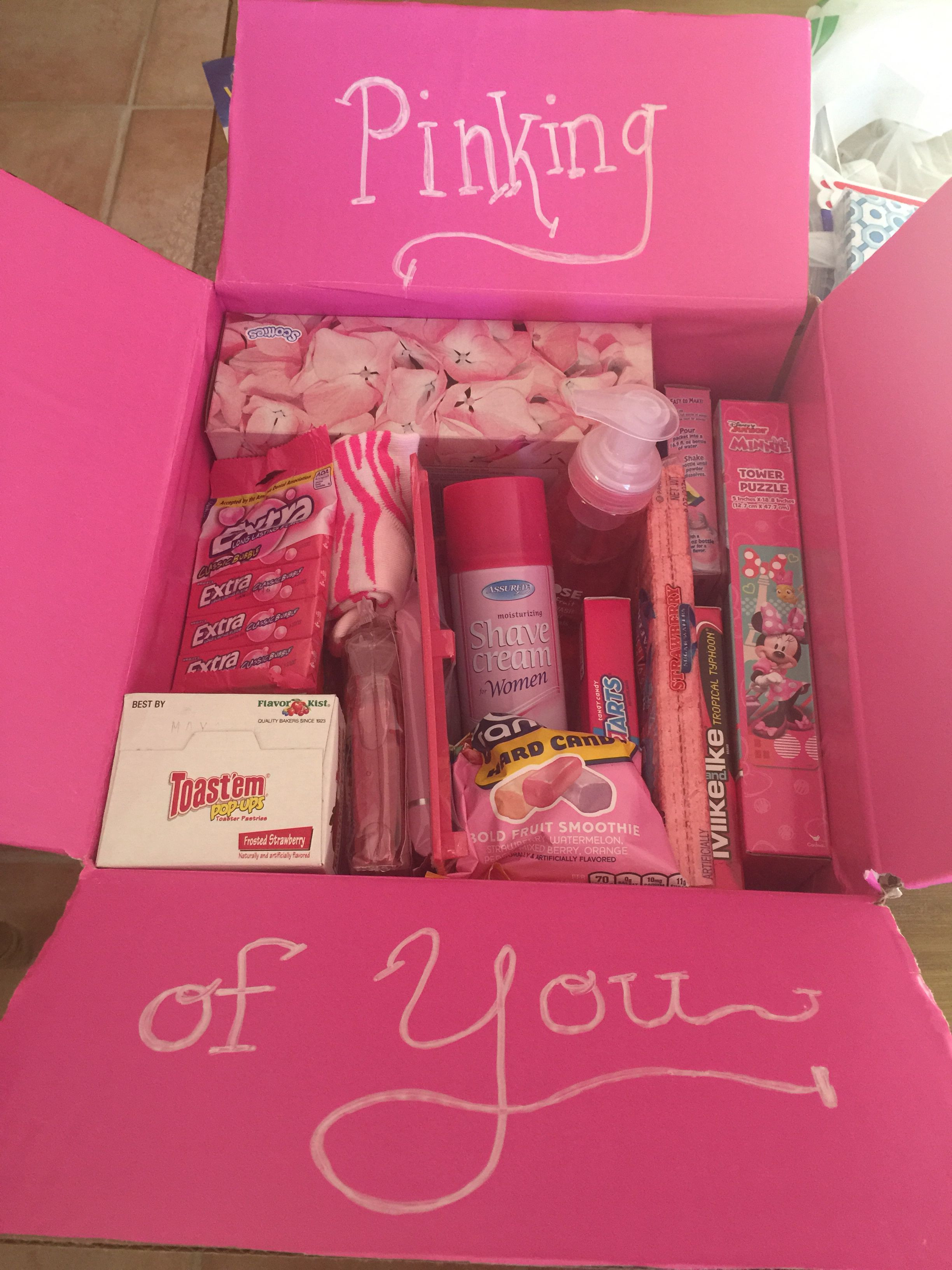 Small Gift Ideas For Girls
 Pinking of you care package Female sol r on deployment