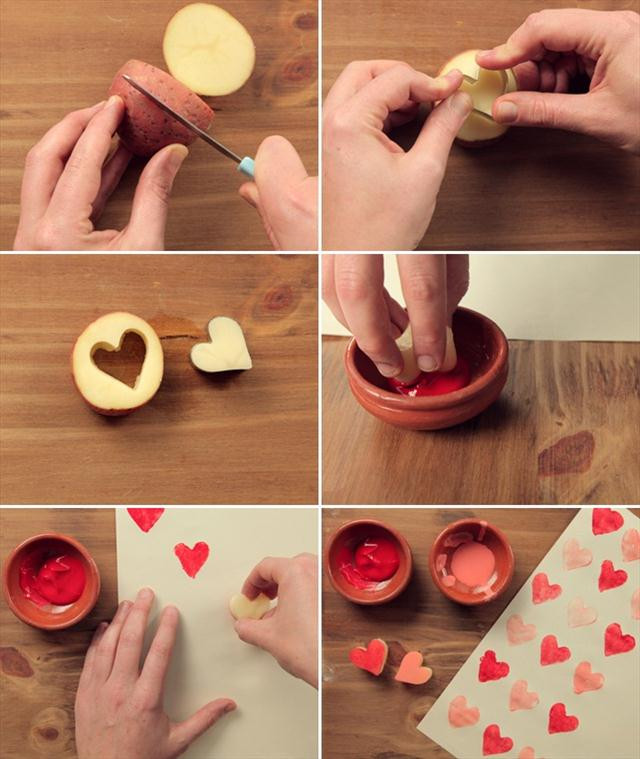 Small Valentines Gift Ideas
 diy valentine ts wrapping paper heart potatoe cookie