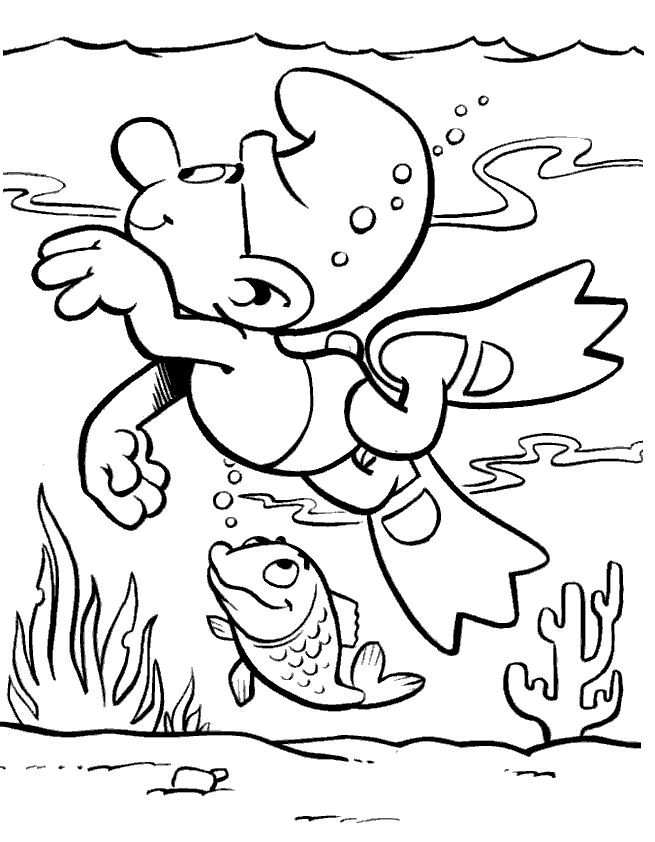 Smurf Coloring Pages
 Kids n fun