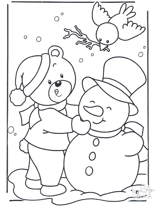 Snow Coloring Pages
 Coloring page snow Snow