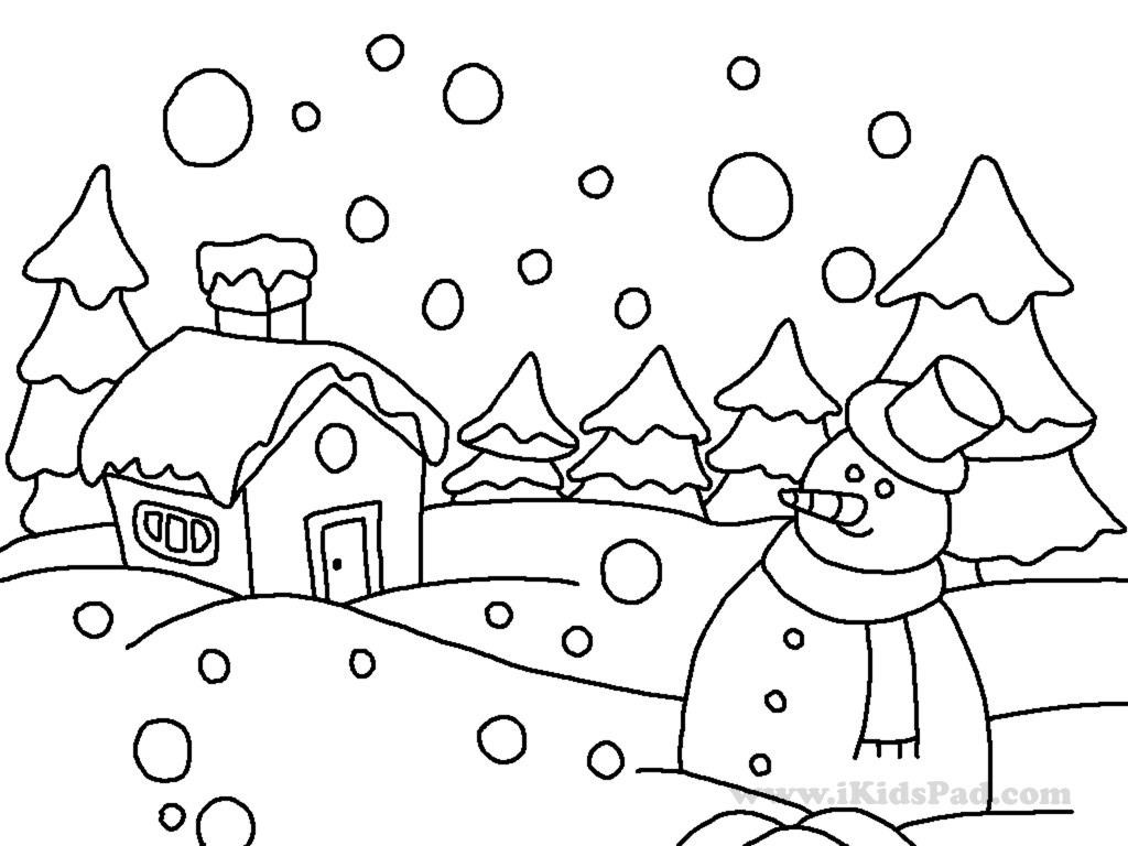 Snow Coloring Pages
 Winter Season Coloring Pages