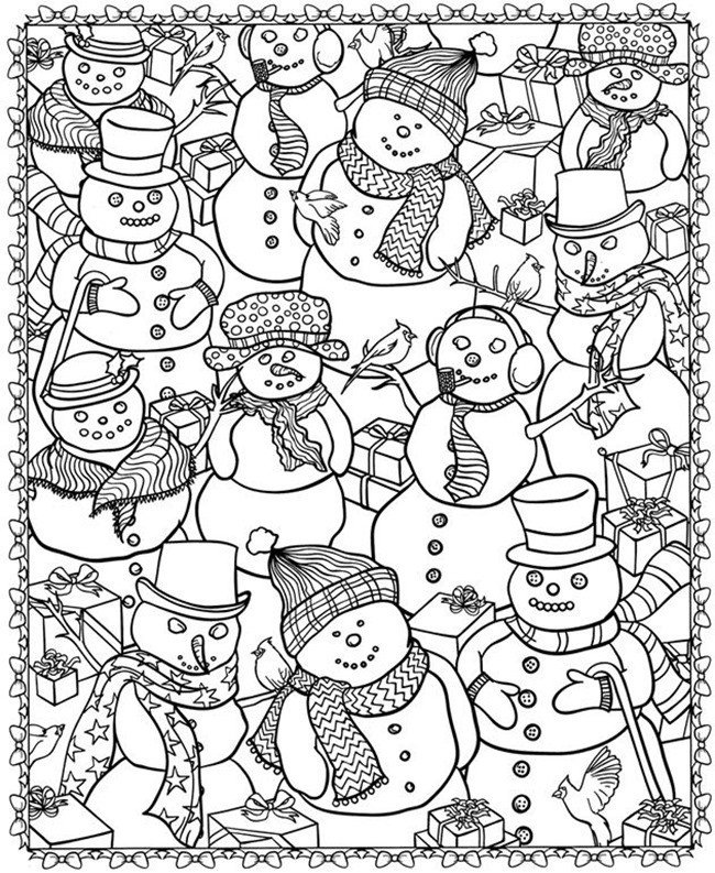 Snowman Coloring Pages For Adults
 21 Christmas Printable Coloring Pages
