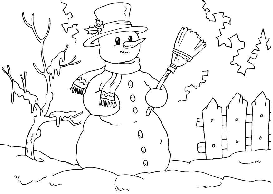 Snowman Coloring Pages For Adults
 Free Printable Snowman Coloring Pages For Kids