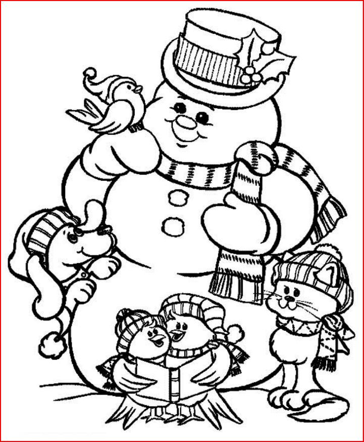 Snowman Coloring Pages For Adults
 Coloring Pages Christmas Snowman Coloring Pages Free and