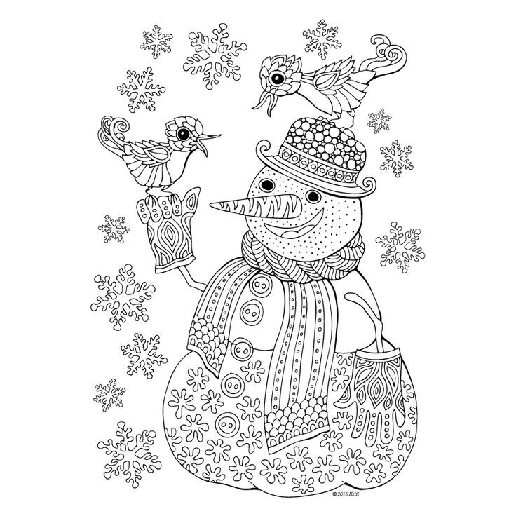 Snowman Coloring Pages For Adults
 133 best images about coloring pages by Keiti on Pinterest