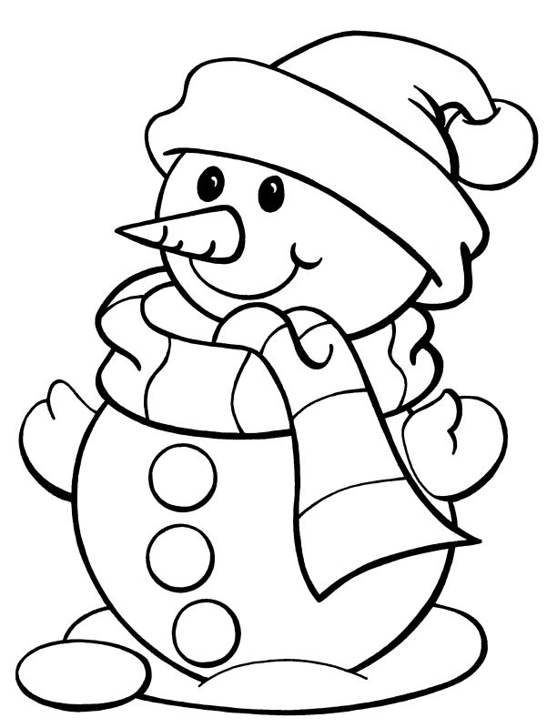 Snowman Coloring Sheet
 Free Printable Snowman Coloring Pages For Kids