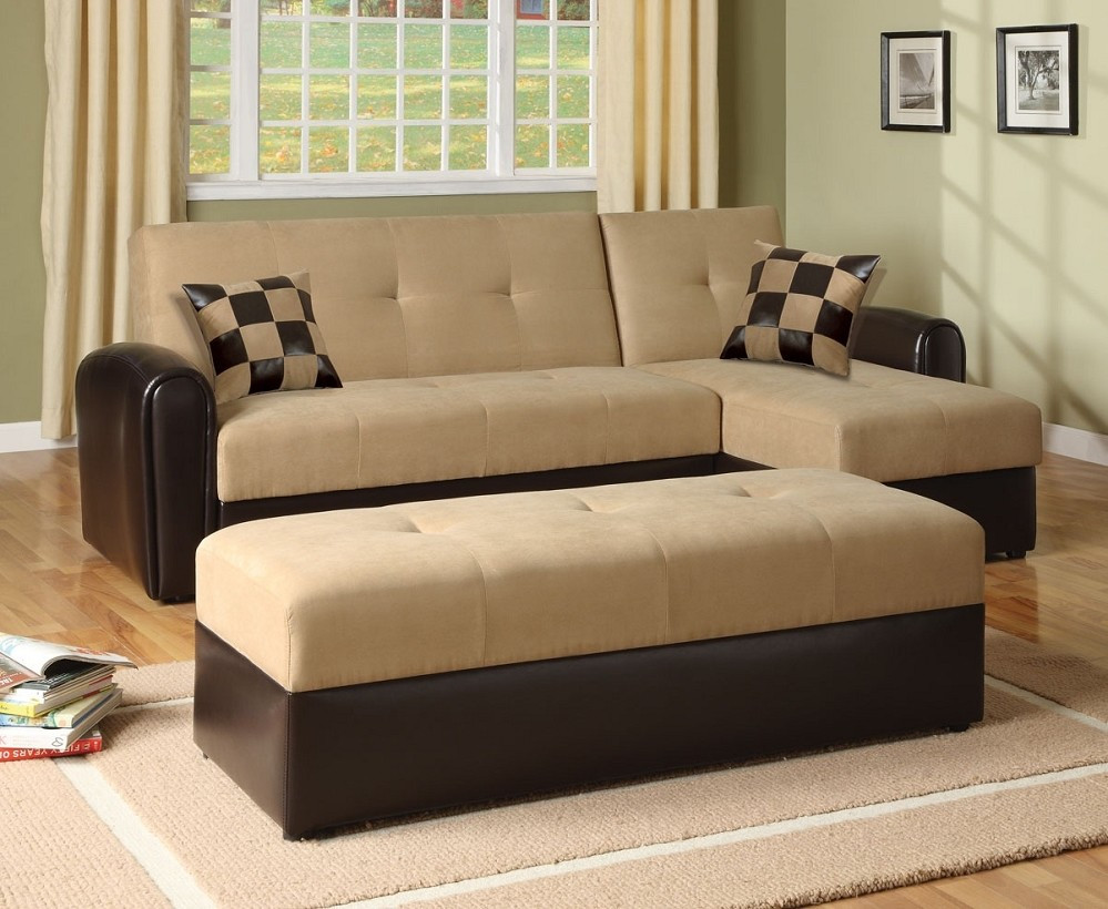 Best ideas about Sofa Bed Sectional
. Save or Pin Sofa Mocha Microfiber Sectional Storage Sofa Bed Chaise Now.