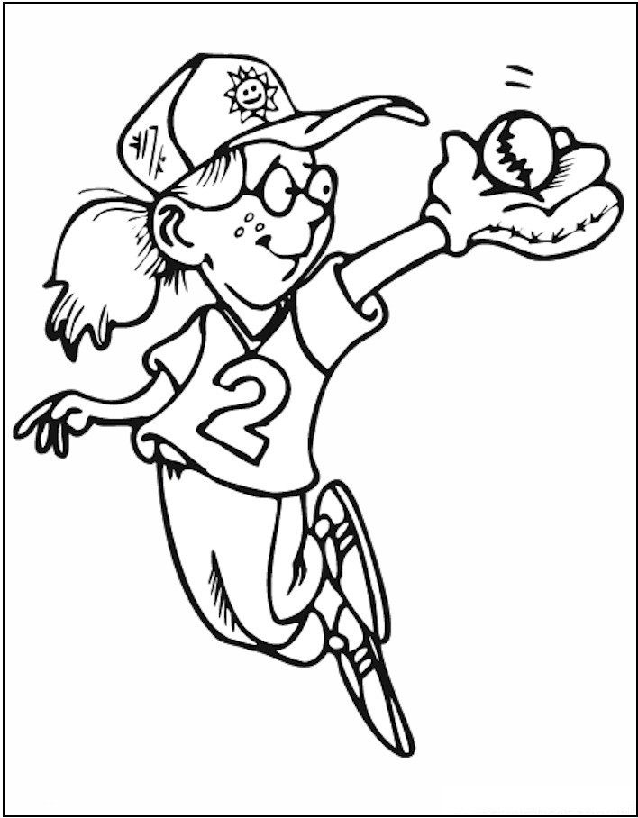 Softball Coloring Pages
 Free Printable Sports Coloring Pages For Kids
