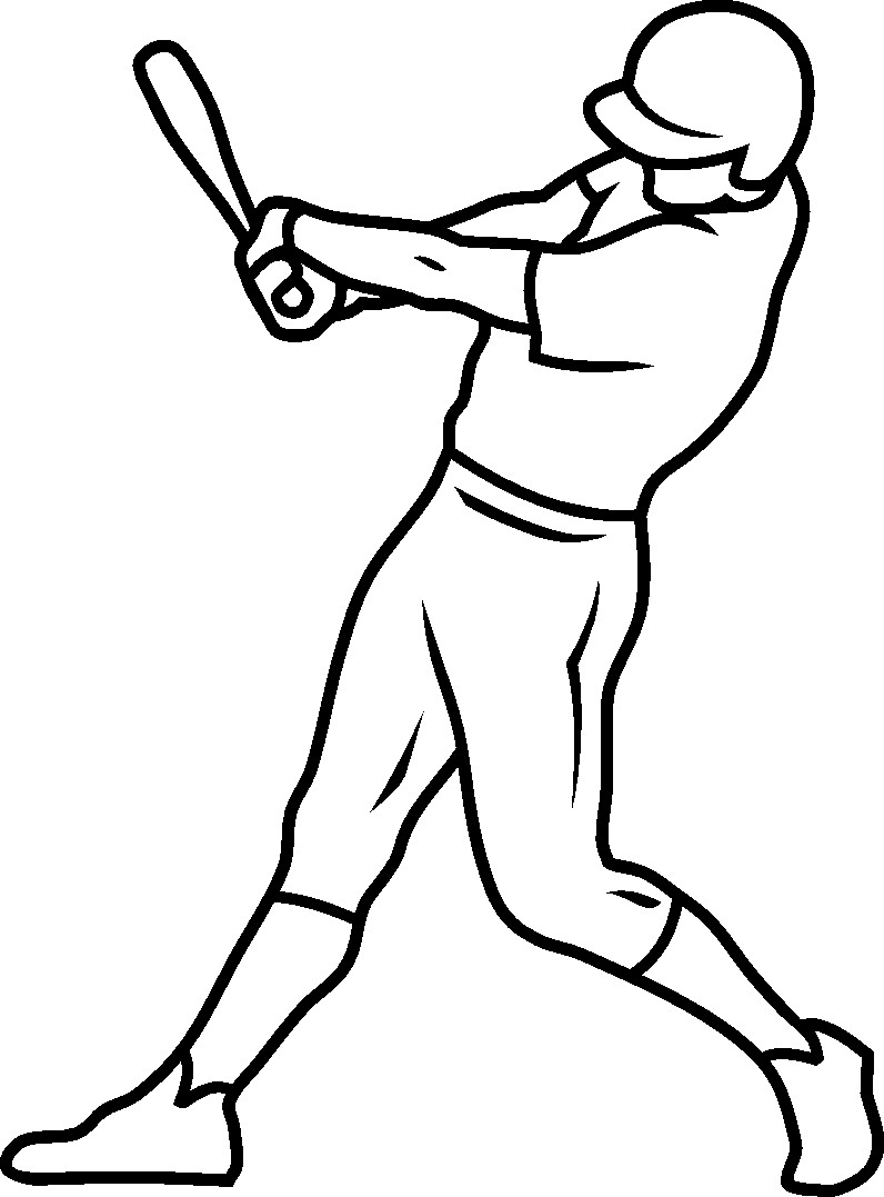 Softball Coloring Pages
 Free Printable Baseball Coloring Pages for Kids Best