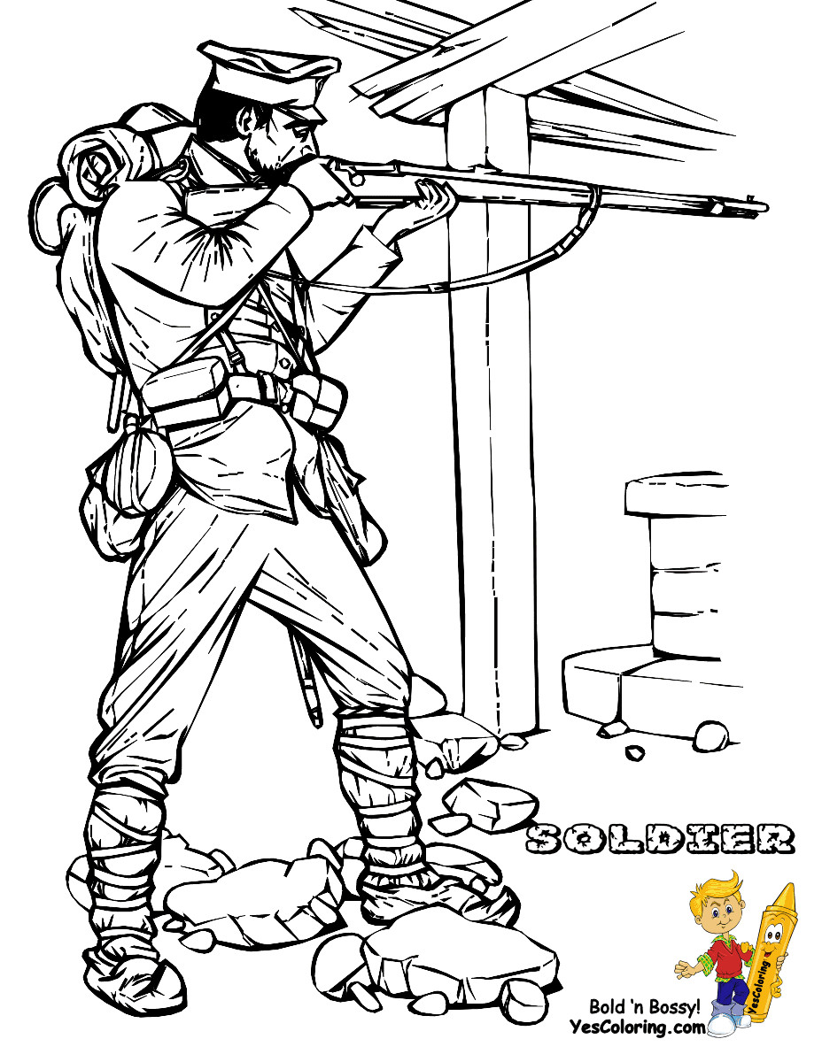 Soldier Coloring Pages
 Historic Army Coloring Page Military