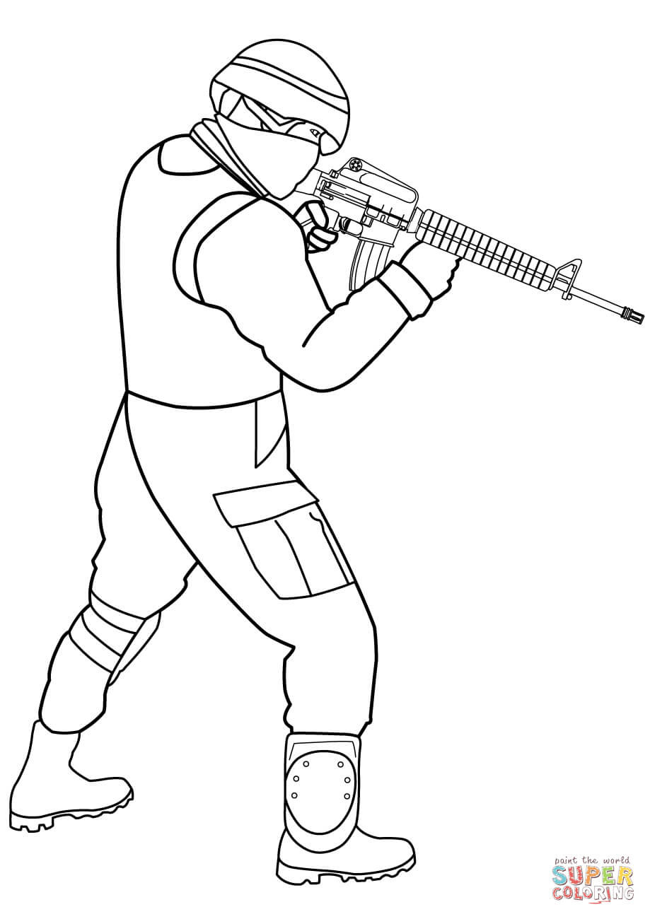 Soldier Coloring Pages
 Special Forces Sol r coloring page