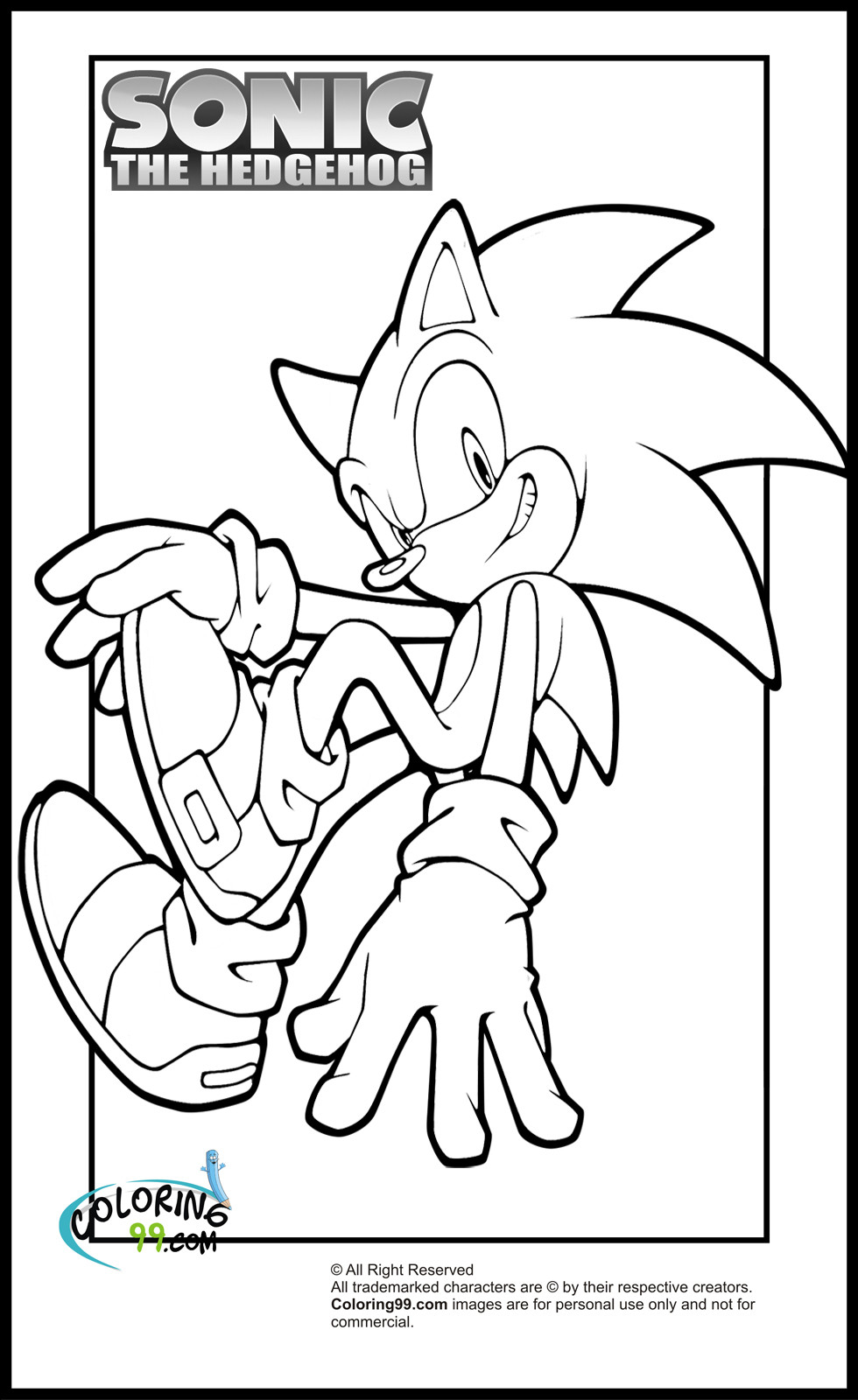 Sonic The Hedgehog Coloring Pages
 Sonic Coloring Pages