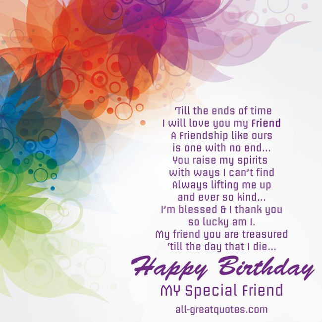 Special Friendship Birthday Wishes
 Happy Birthday To A Special Friend s and