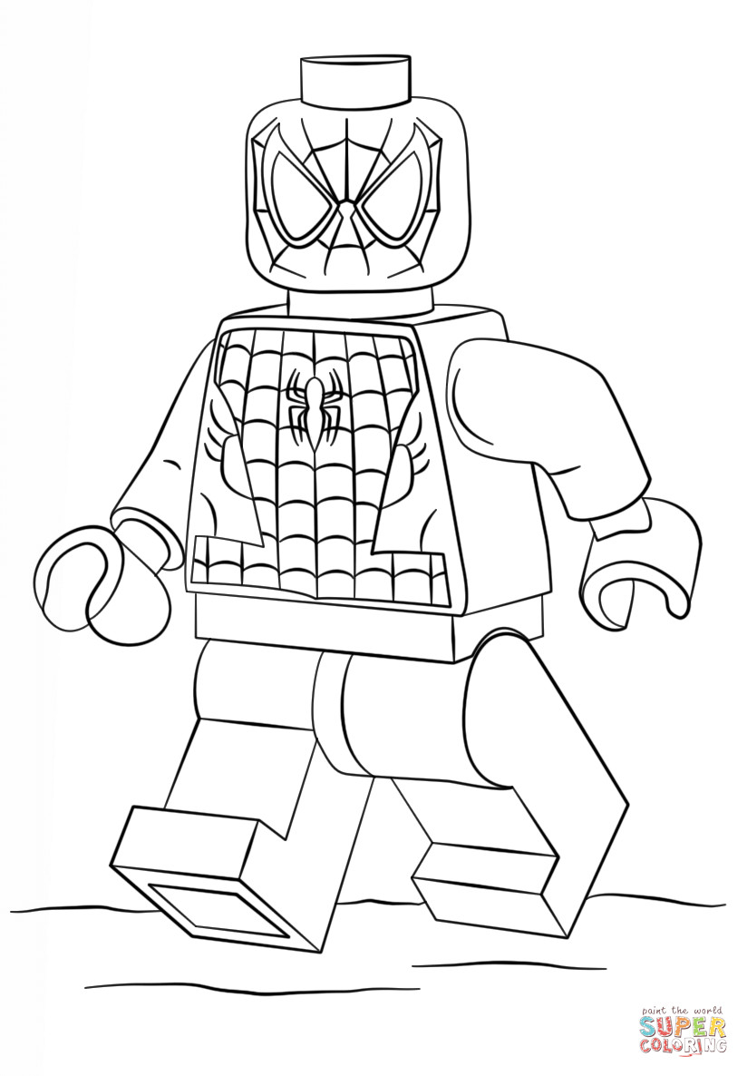 Spiderman Lego Coloring Pages
 Lego Spiderman coloring page