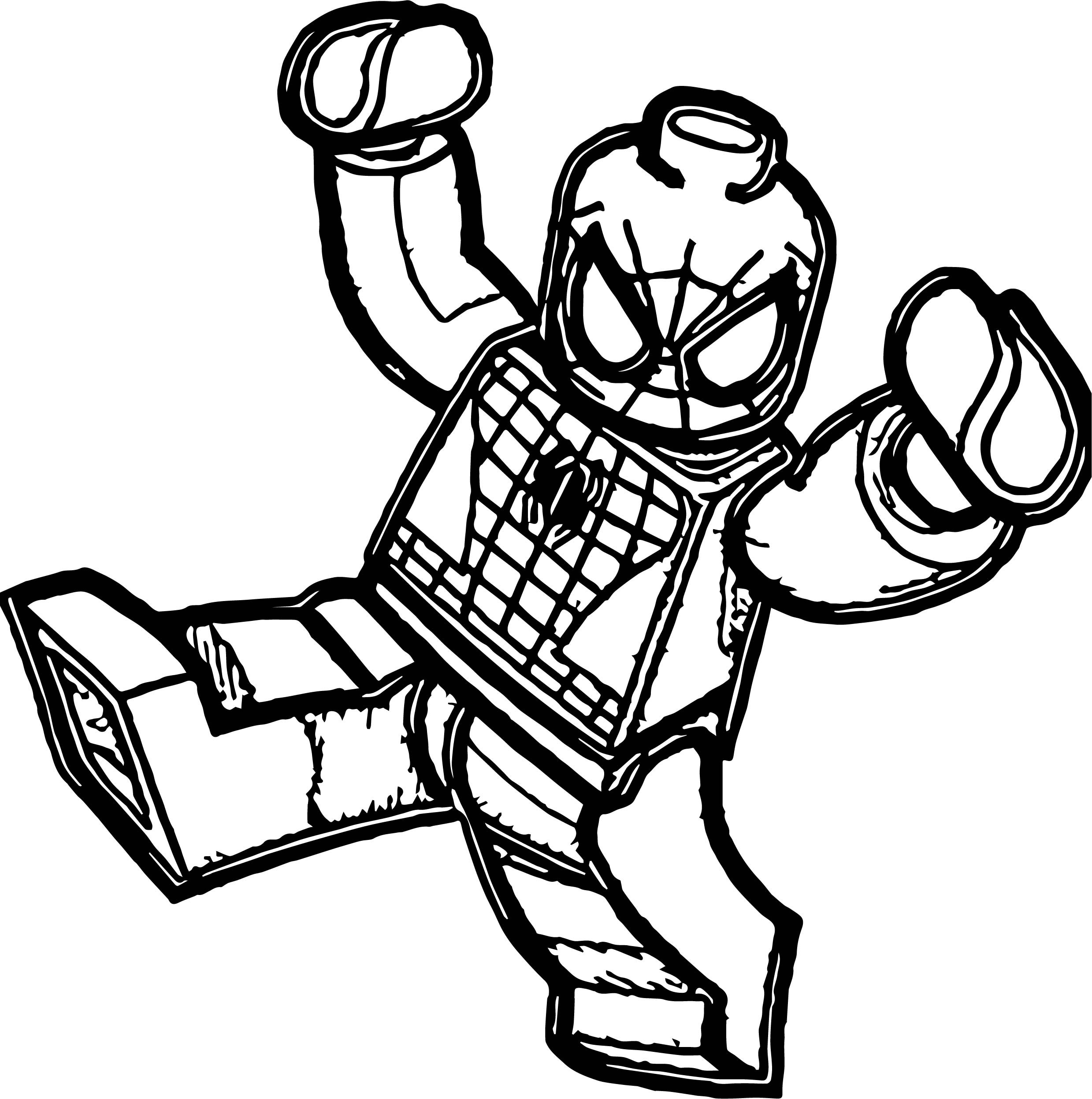 Spiderman Lego Coloring Pages
 Lego Spider Man Joy Coloring Page