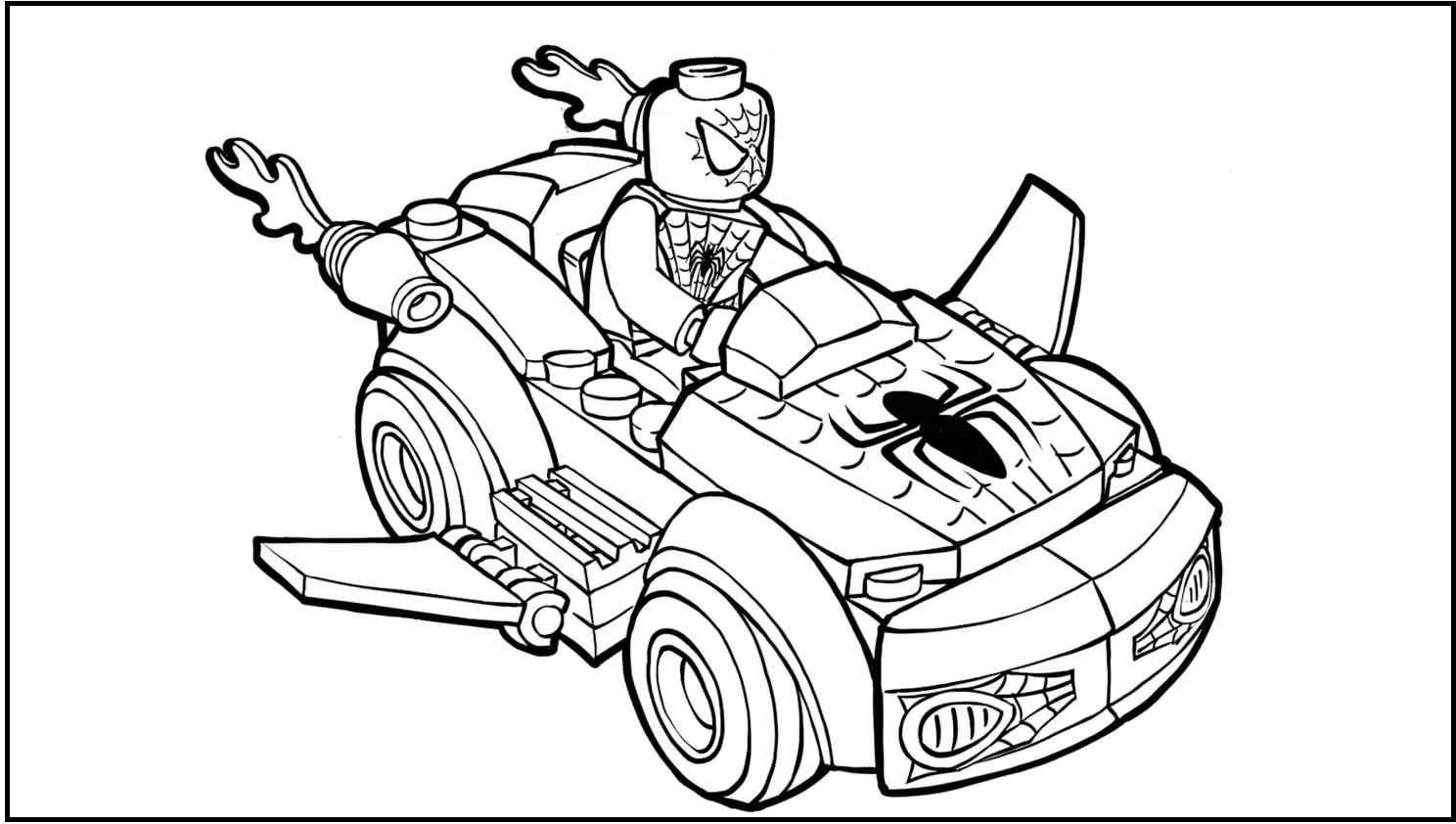 Spiderman Lego Coloring Pages
 Spiderman Car Coloring Pages thekindproject