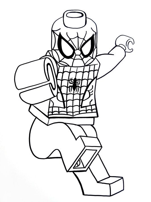 Spiderman Lego Coloring Pages
 Drawn spiderman lego Pencil and in color drawn spiderman