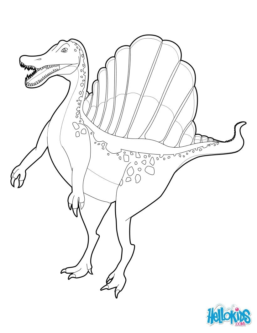 Spinosaurus Coloring Pages
 Spinosaurus coloring pages Hellokids
