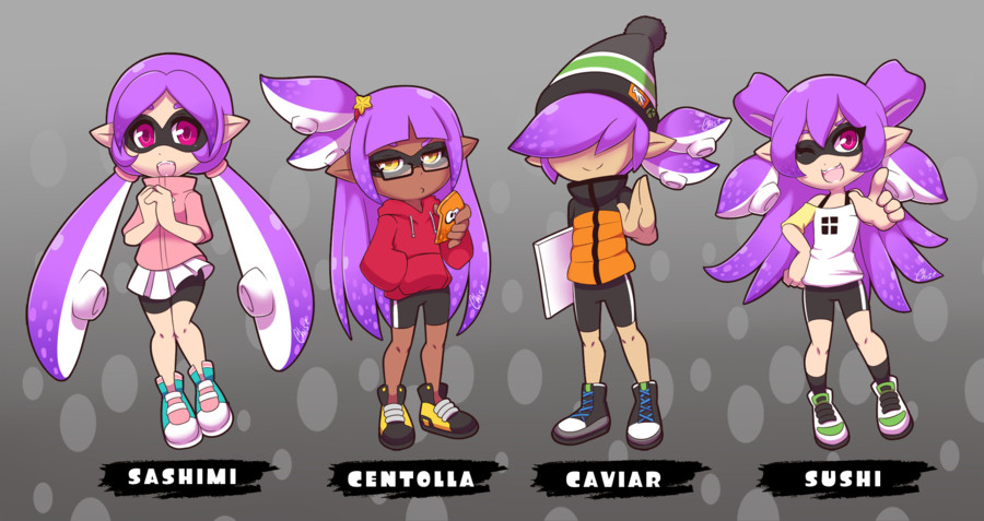 Splatoon 2 Male Hairstyles
 Team Violet by RE sublimity kun on DeviantArt