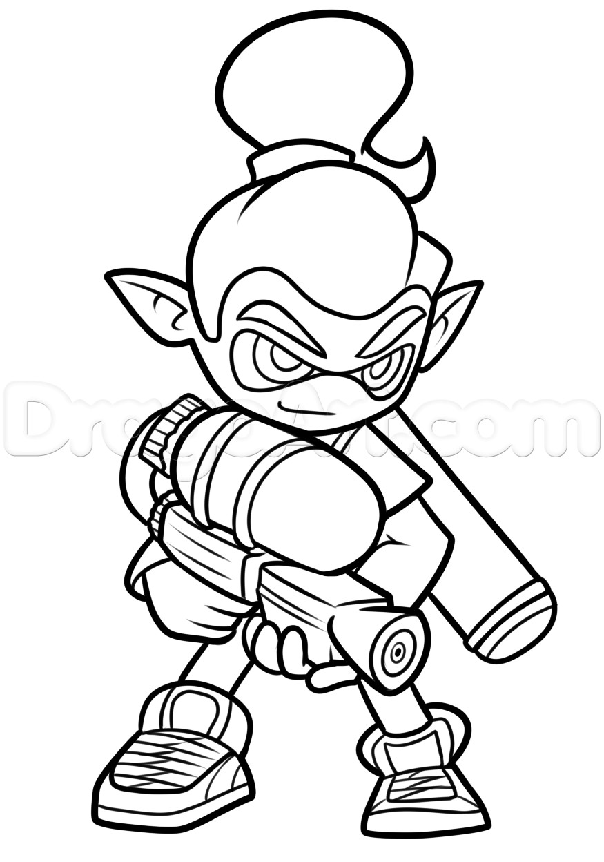 Splatoon Coloring Pages
 How to Draw an Inkling Boy From Splatoon Step by Step