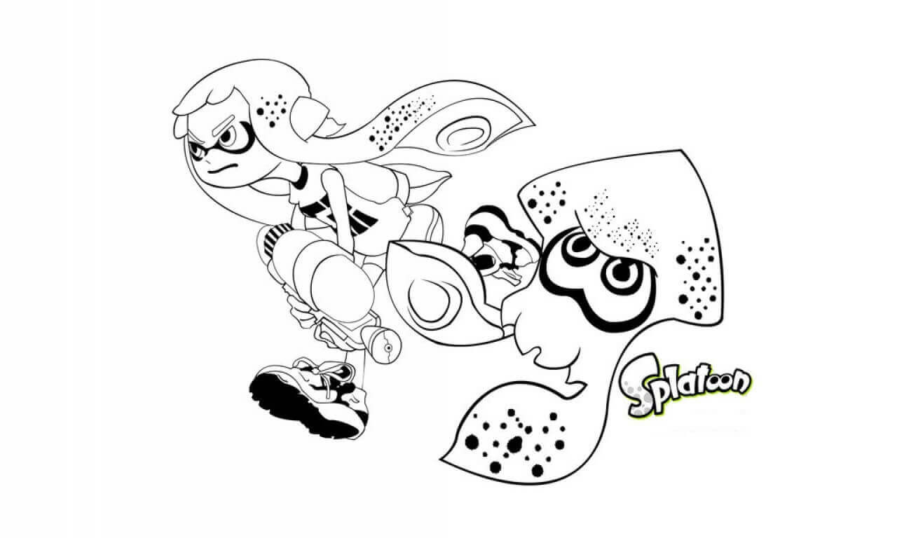 Splatoon Coloring Pages
 10 Free Printable Splatoon Coloring Pages