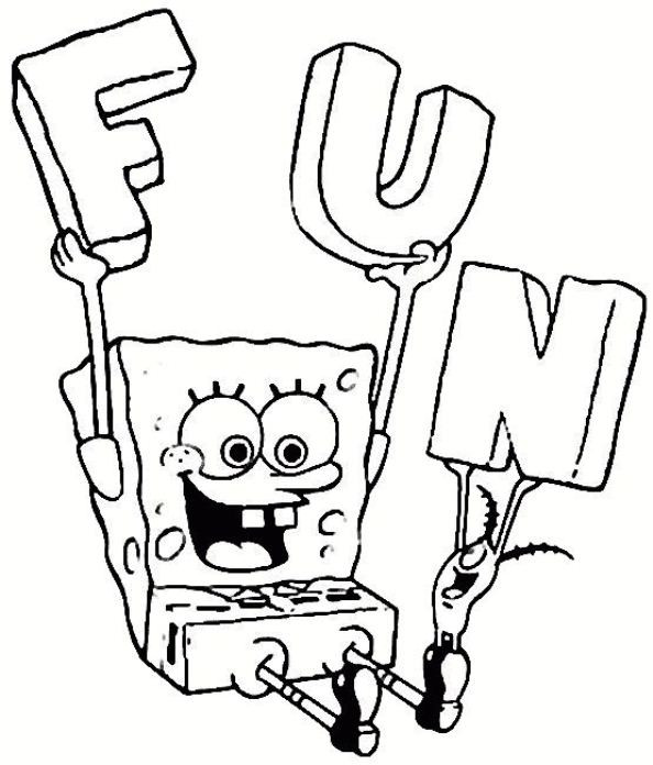 Spongebob Coloring Pages For Kids
 Kids n fun