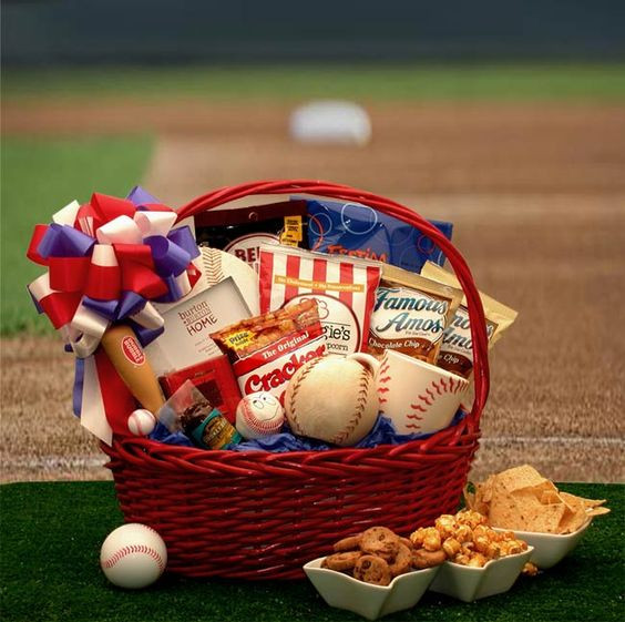 Sports Gift Ideas For Boys
 Nostalgic Old Fashioned Baseball Gift Basket for a Guy