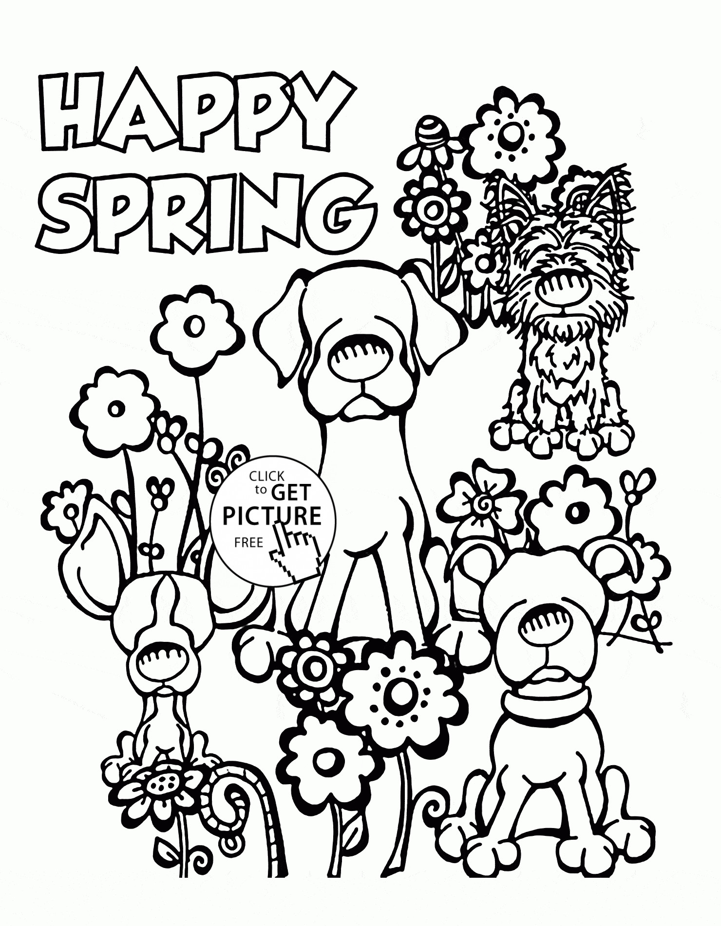 Spring Coloring Pages Free Printable
 Cute Spring Coloring Pages For Kids – Color Bros