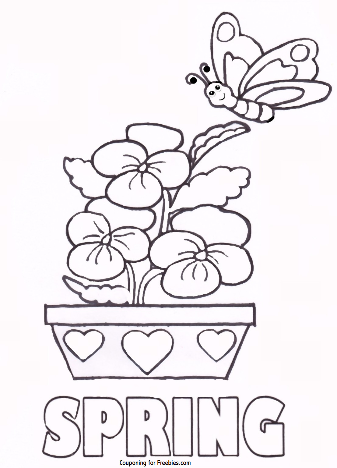 Spring Coloring Pages Free Printable
 FREE Printable Coloring Page With Spring Theme FREE For