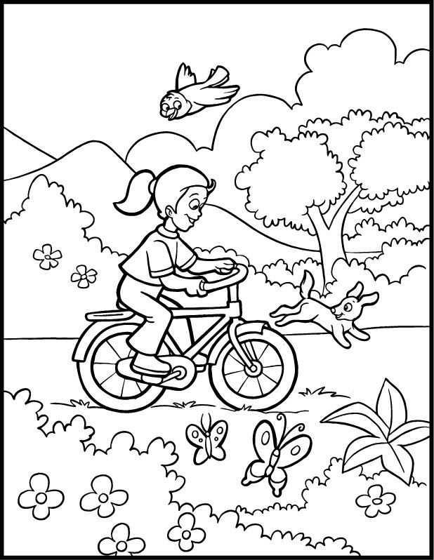 Spring Fling Coloring Sheets For Kids
 Spring color page Printable Coloring pages for kids