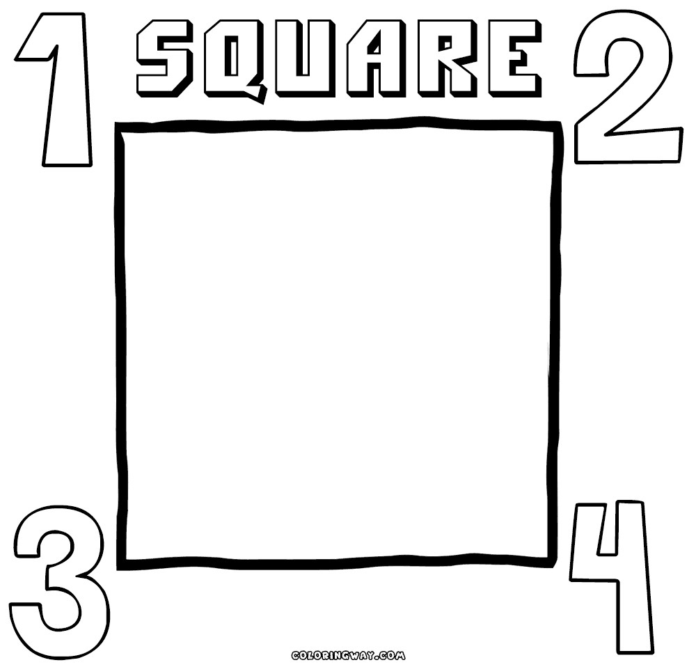 Square Coloring Pages
 Square coloring pages
