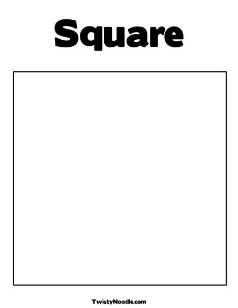 Square Coloring Pages
 Square Coloring Page from TwistyNoodle