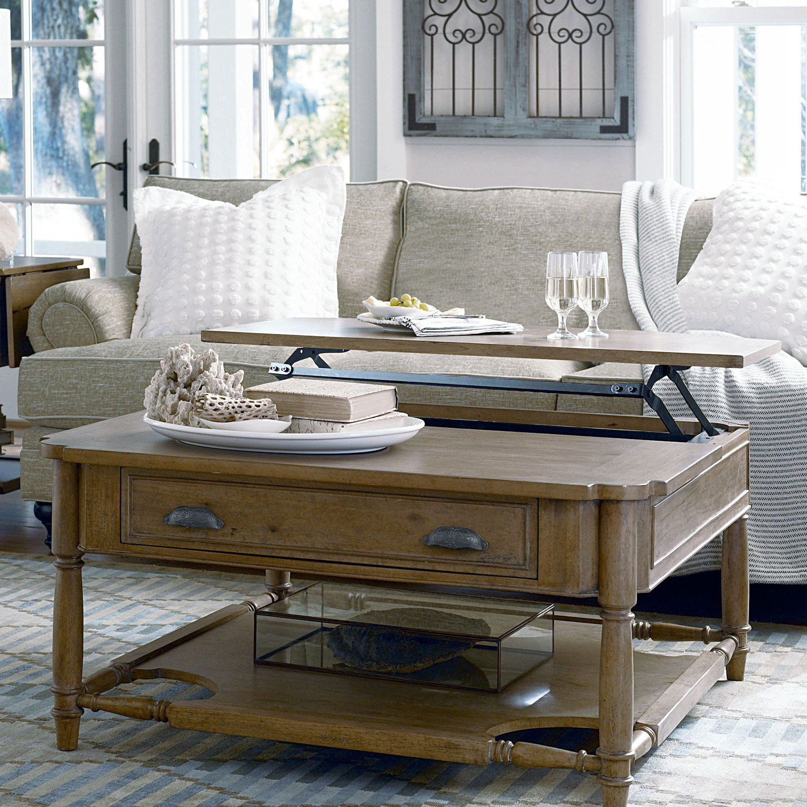 Best ideas about Square Lift Top Coffee Table
. Save or Pin Paula Deen Down Home Visitin Square Oatmeal Wood Lift Top Now.